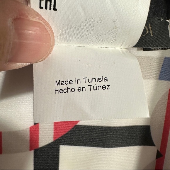 Vintage Maria Rinaldi "alphabet" tunic top, size 14, polyester, office, teacher - Picture 11 of 11